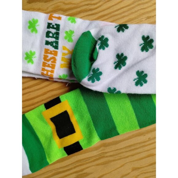 Leprechaun Socks St Patrick Day Shamrock & Horseshoe 2-Pack Collection - Picture 6 of 6